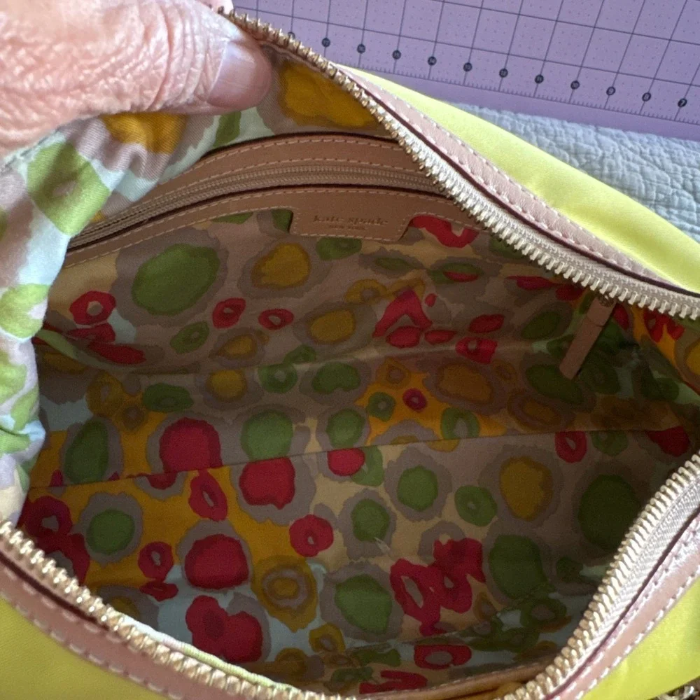 KATE SPADE‎ Sam Icon KSNYL Nylon Small Shoulder Bag Greenlight GUC
